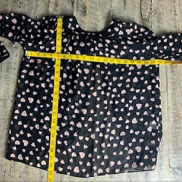 New York & Company Blouse Womens XS Coquette Office Whimsigoth Swiftie Sheer - Picture 7 of 11